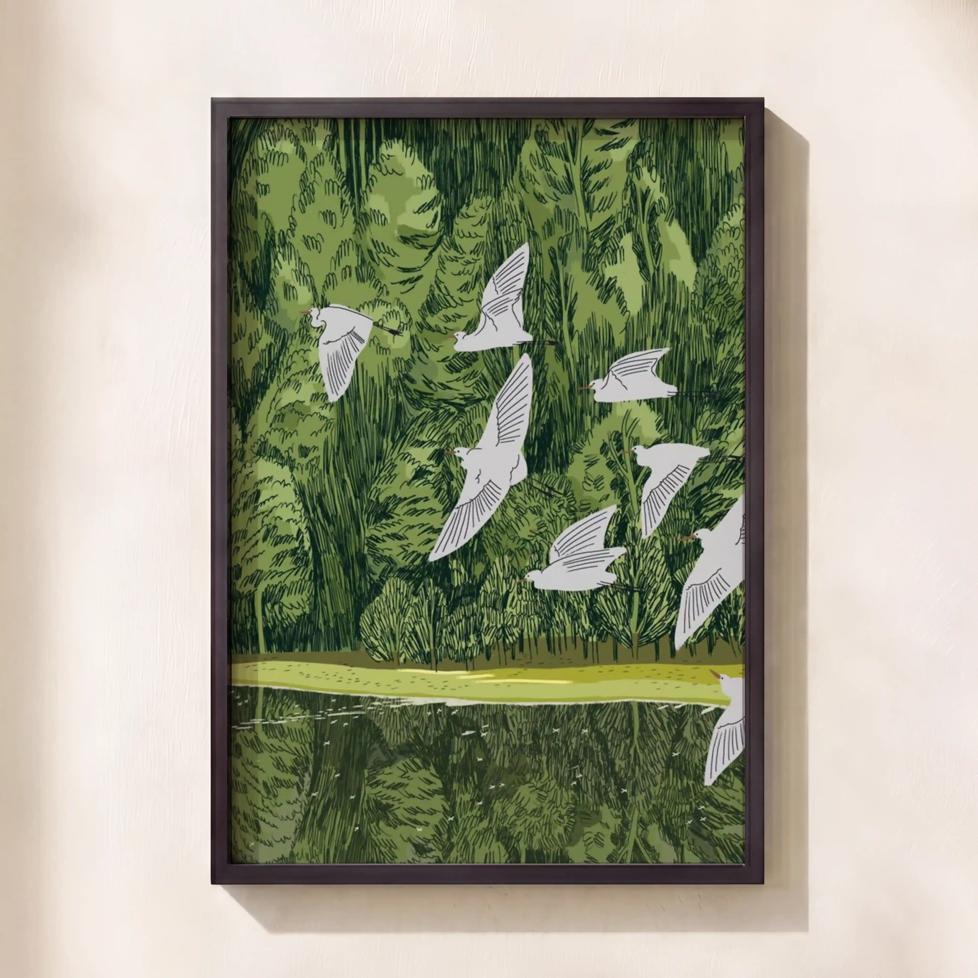 Birds and Pines