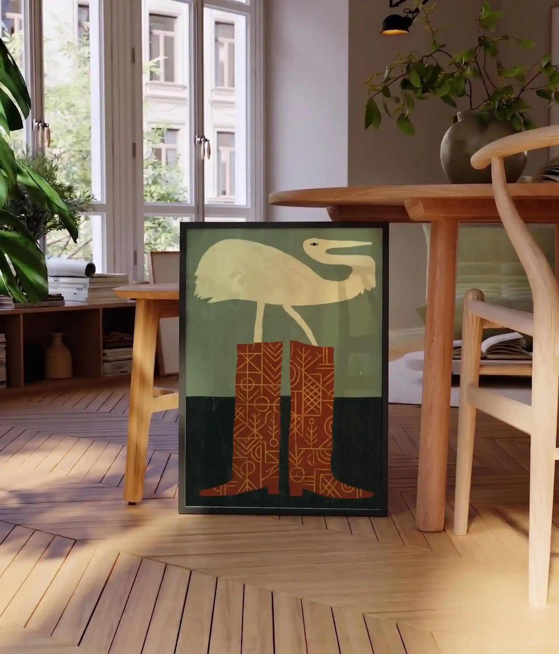The Crane in Boots
