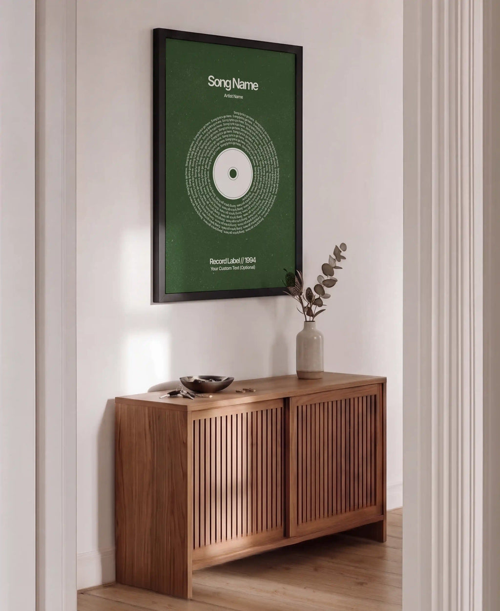 Custom Vinyl Lyrics Print (Evergreen)