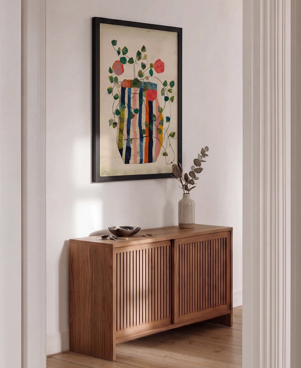 Collage Floral Vase Art