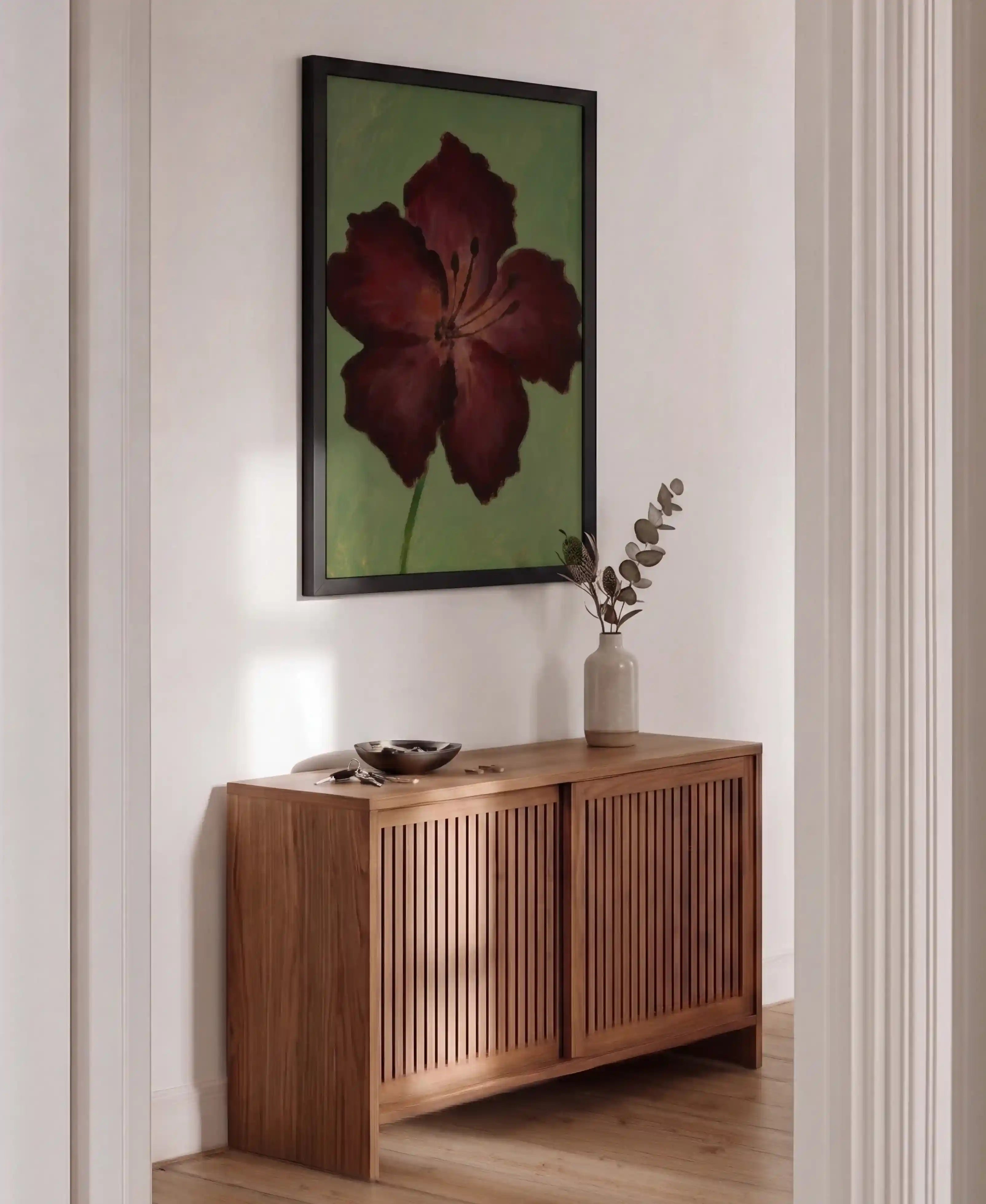 Crimson Bloom in Olive