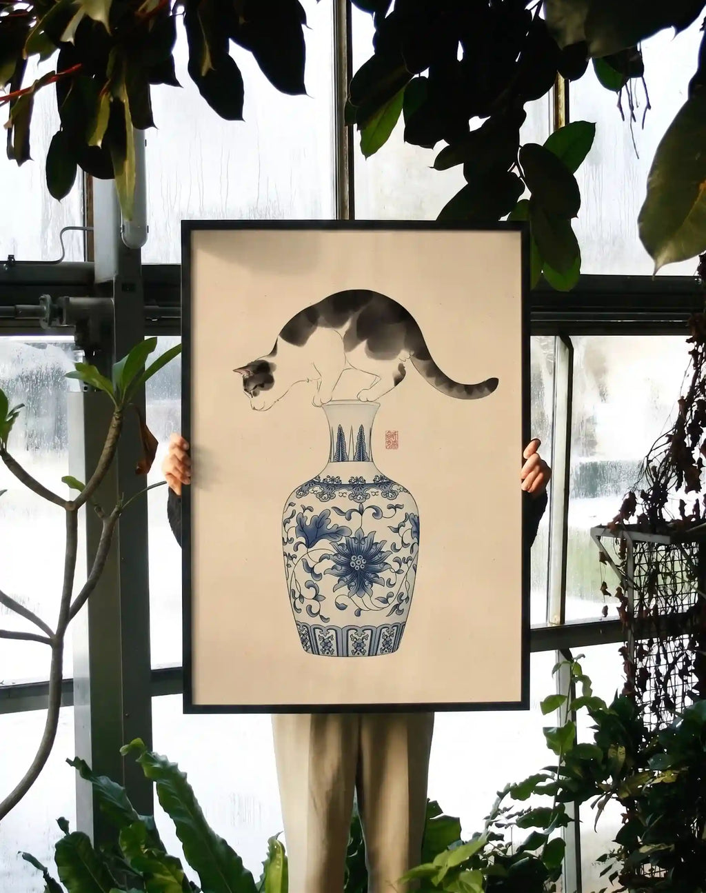 Cat on Vase