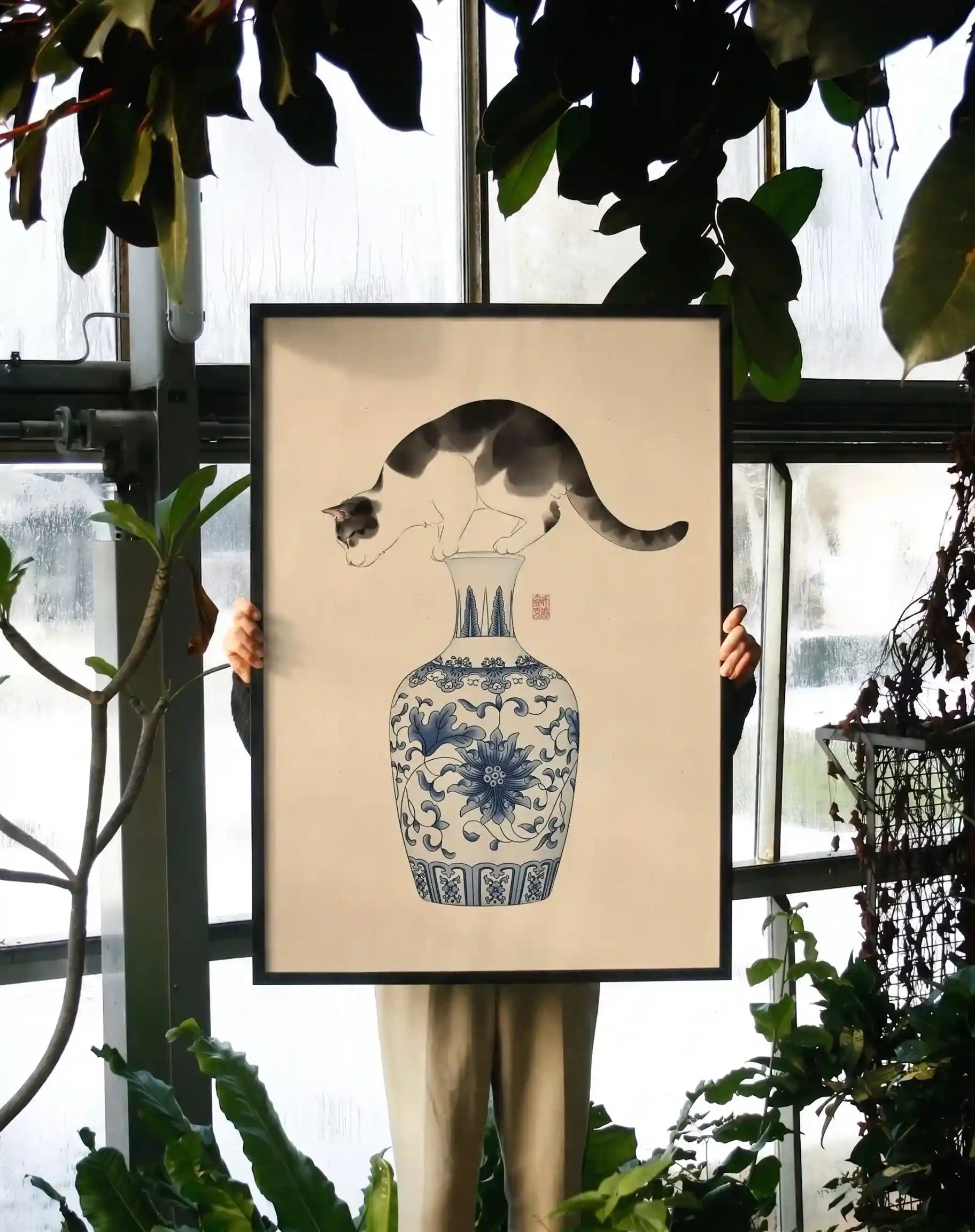 Cat on Vase