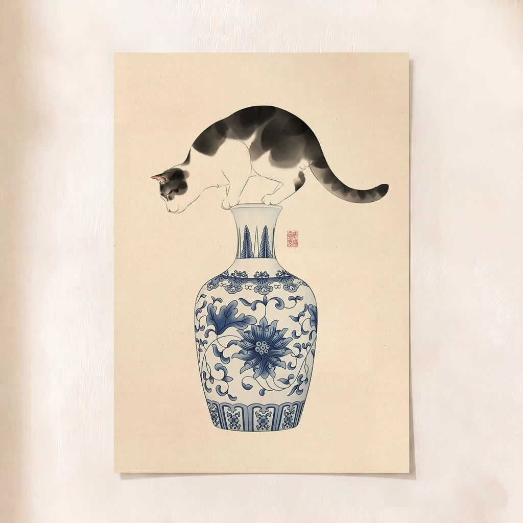 Cat on Vase