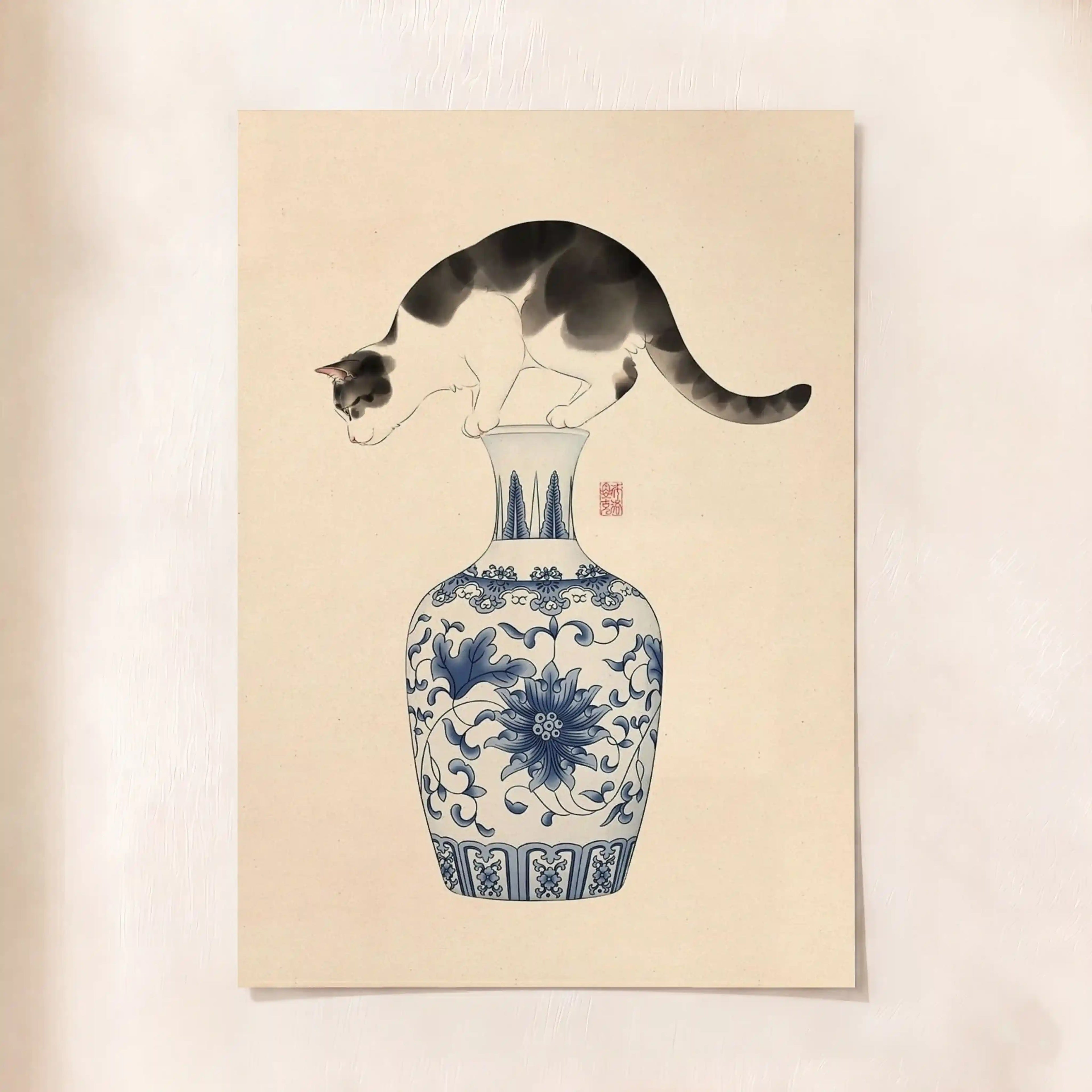 Cat on Vase