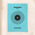 Custom Vinyl Lyrics Print (Teal)