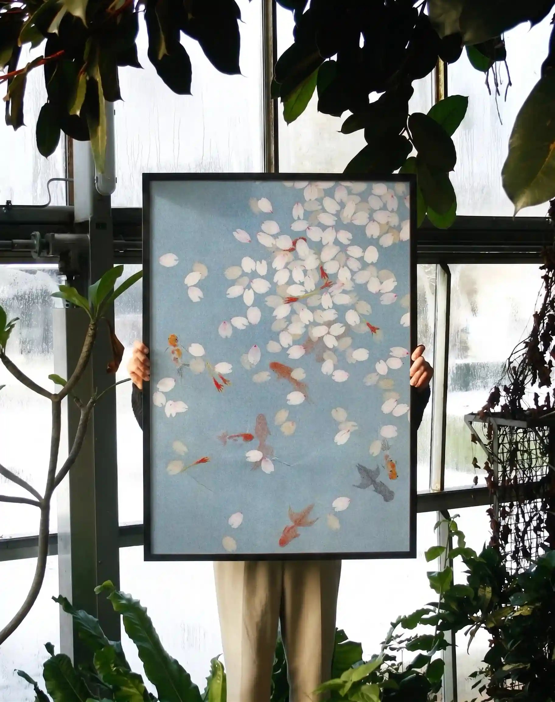 Ethereal Koi & Petal Drift