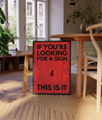 Looking for a sign.