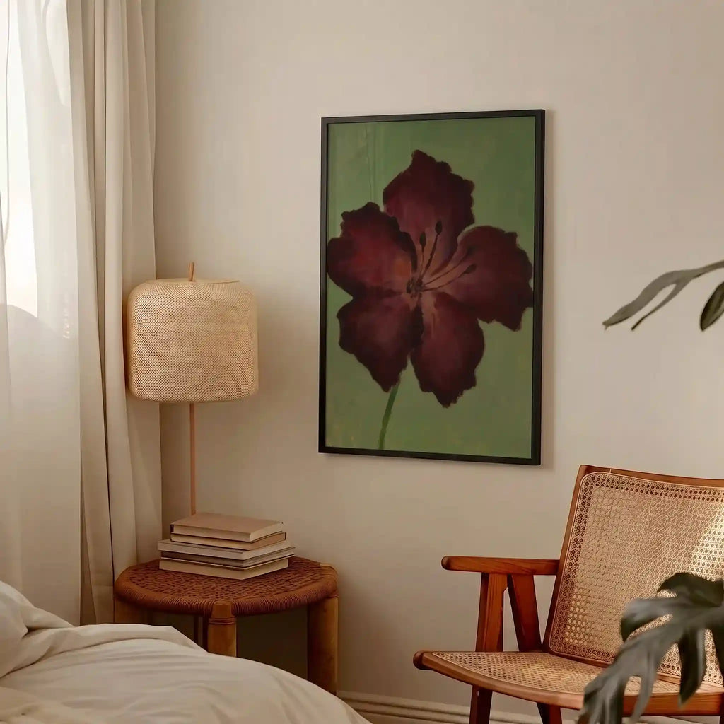 Crimson Bloom in Olive