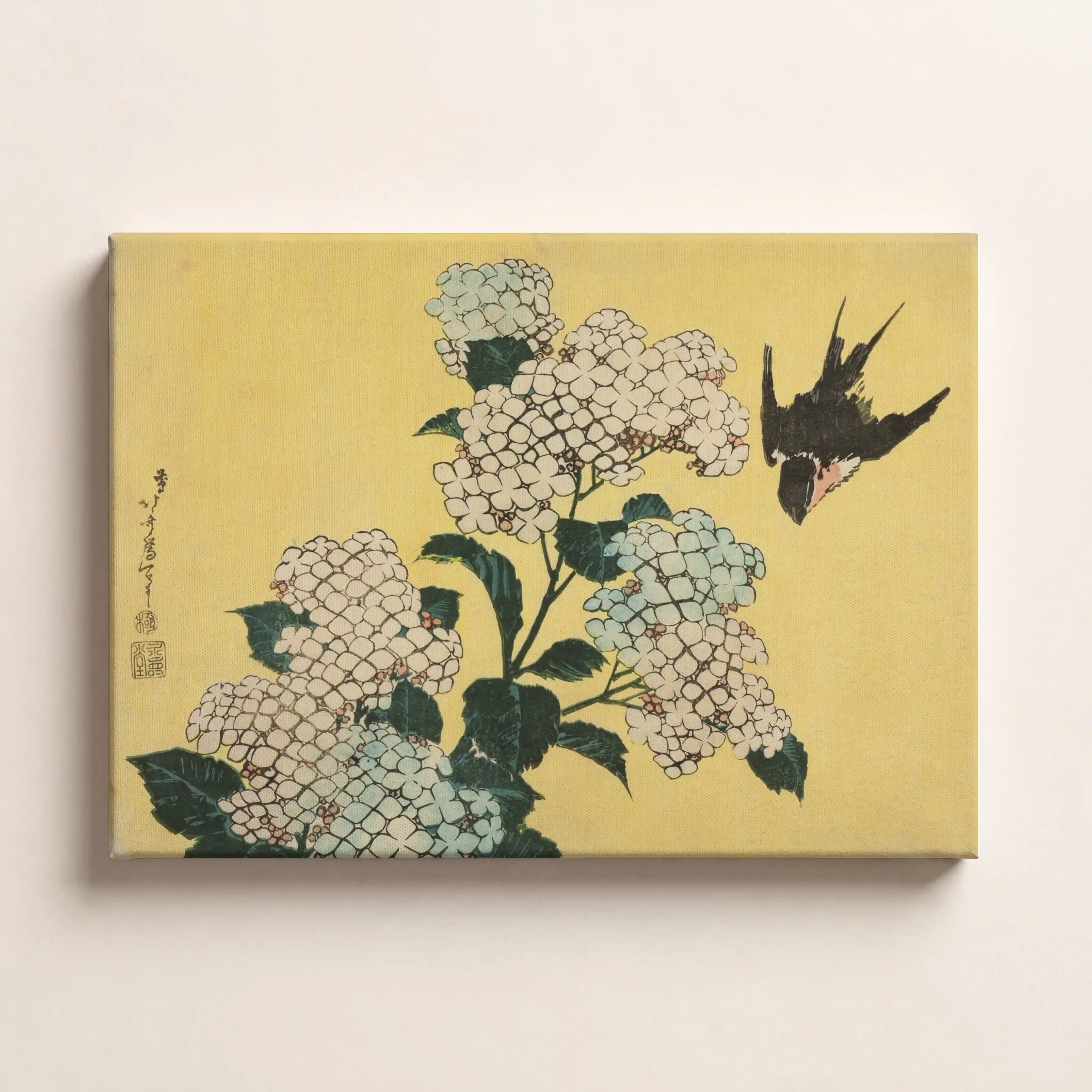 The Hydrangea and Sparrow
