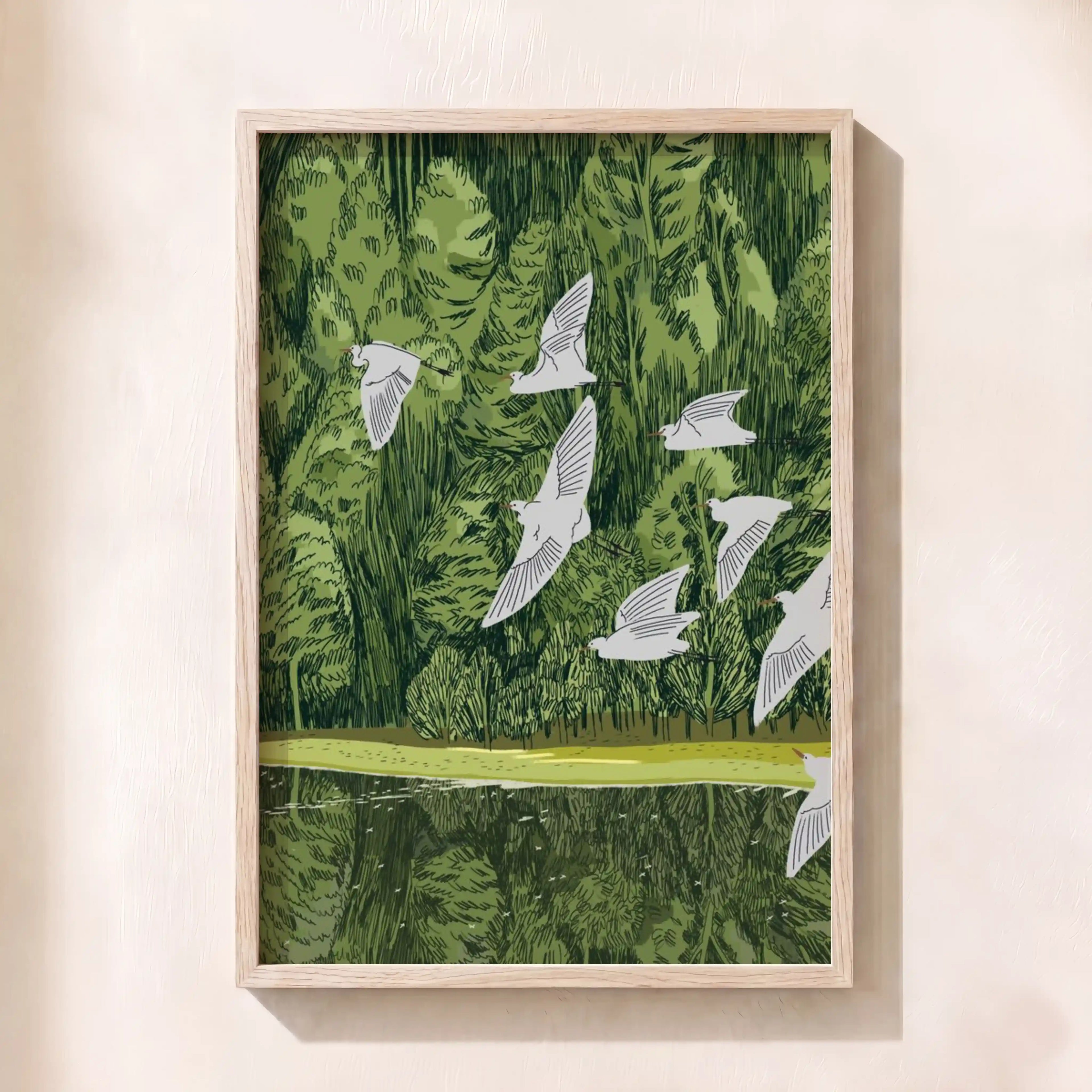 Birds and Pines