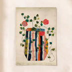 Collage Floral Vase Art