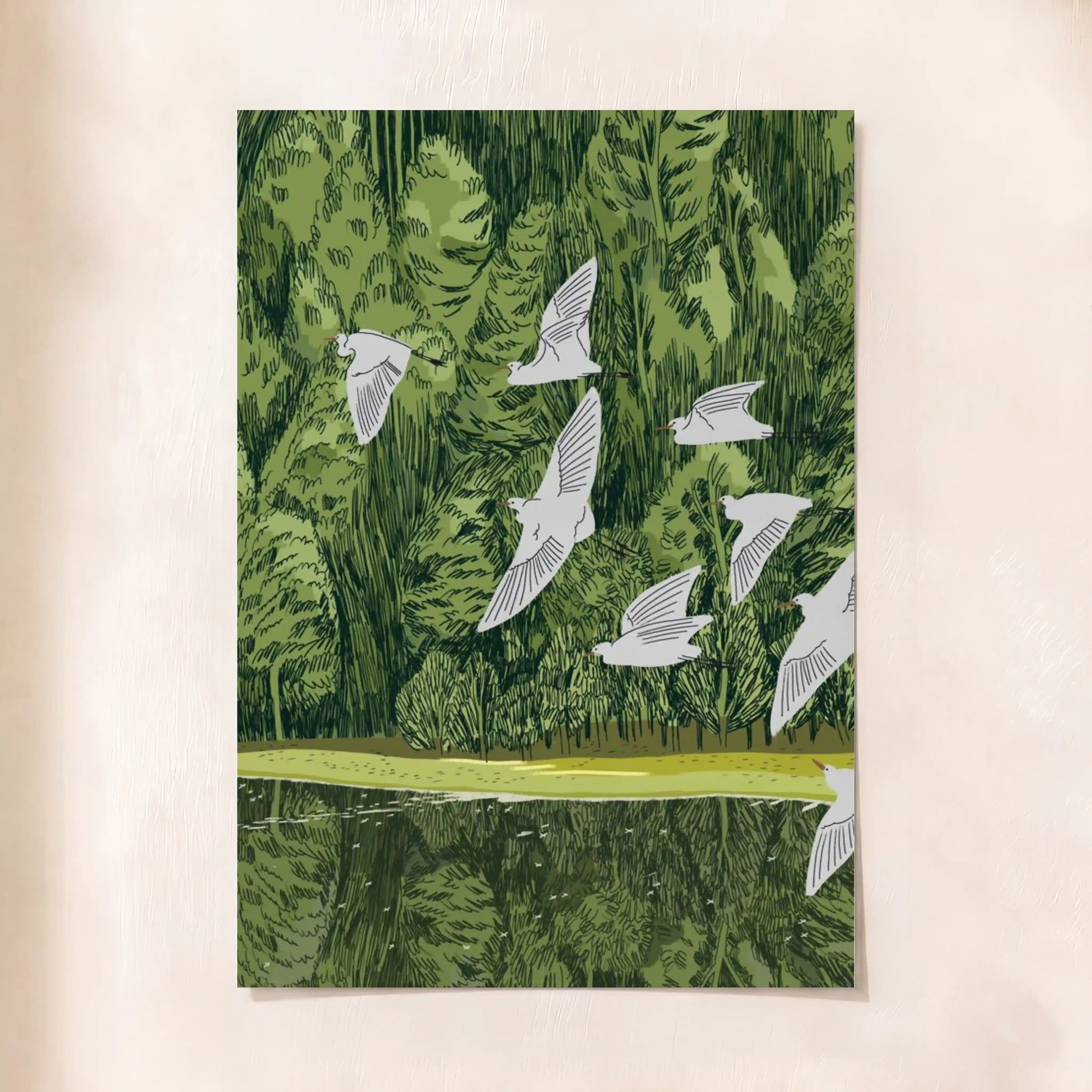 Birds and Pines