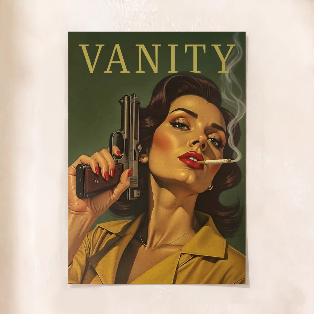 Vintage Women with Gun