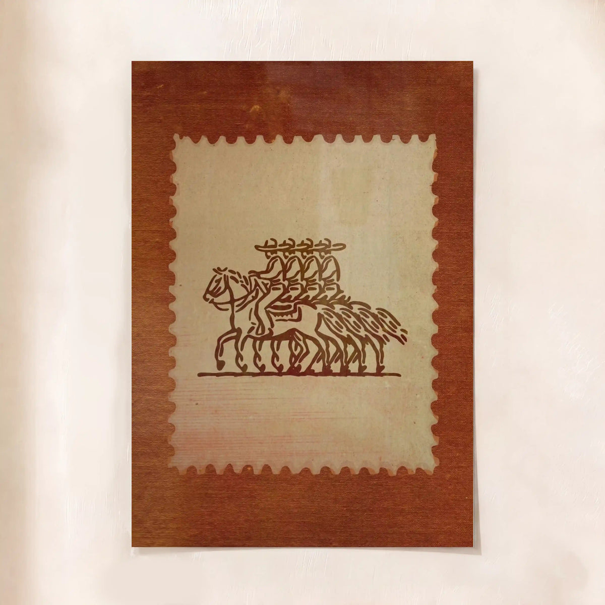 Vintage Horsemen Stamp