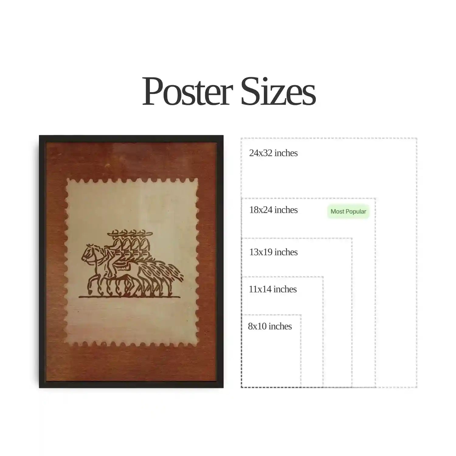 Vintage Horsemen Stamp
